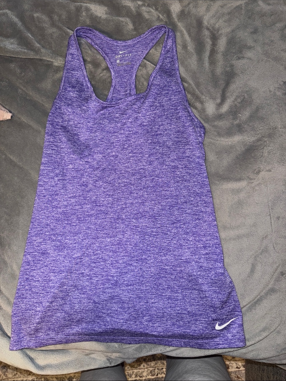 Nike Heather Purple Racerback Dri-FIT Tank